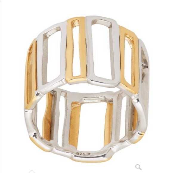 Silpada Sterling Silver & Brass Framework Ring - Picture 2 of 7